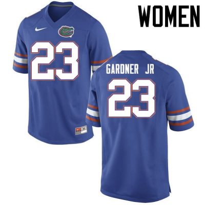 Women's Florida Gators #23 Chauncey Gardner Jr. NCAA Nike White USA Flag Fashion Authentic Stitched College Football Jersey QNA3562MN